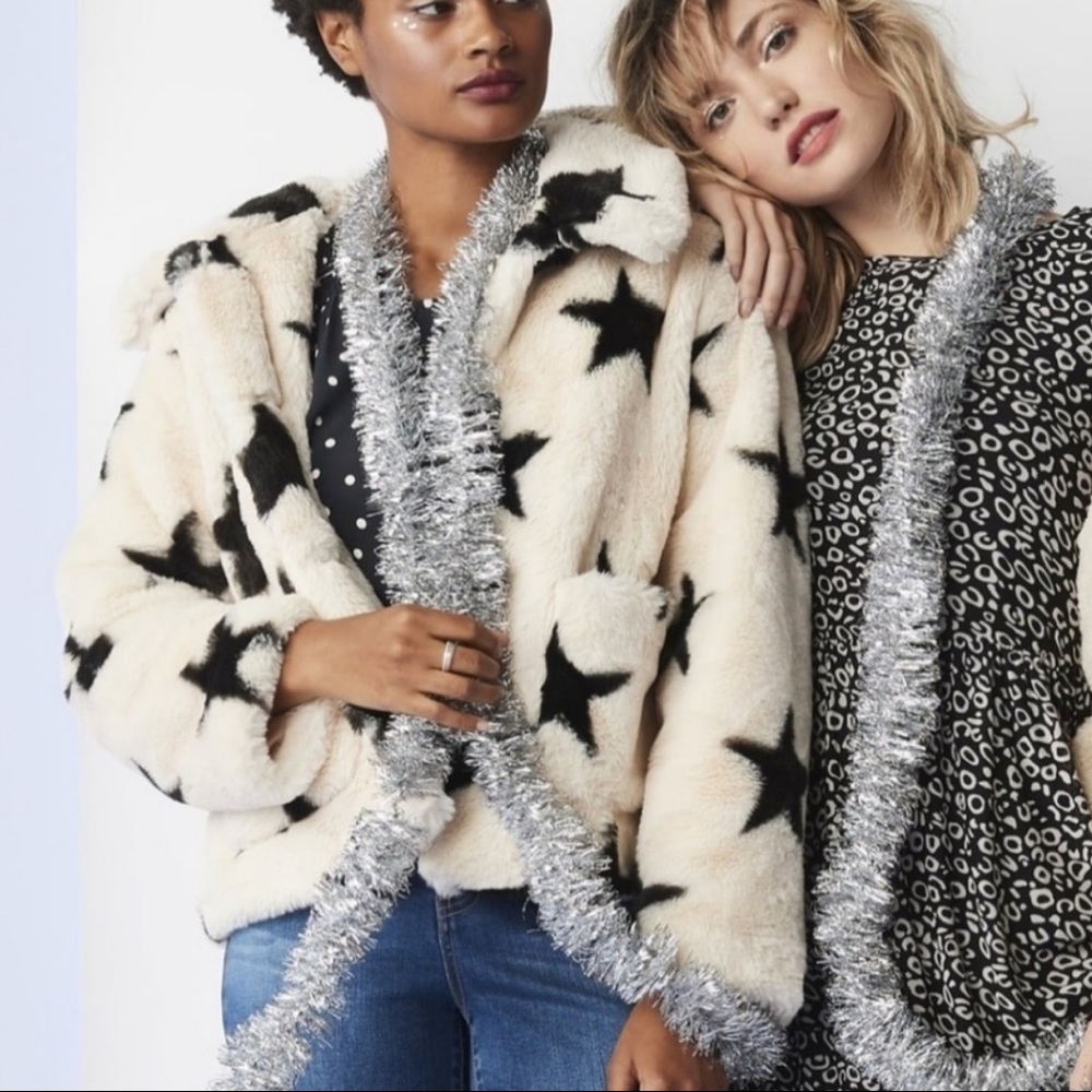 POPSUGAR Cream and Black Star Jacket